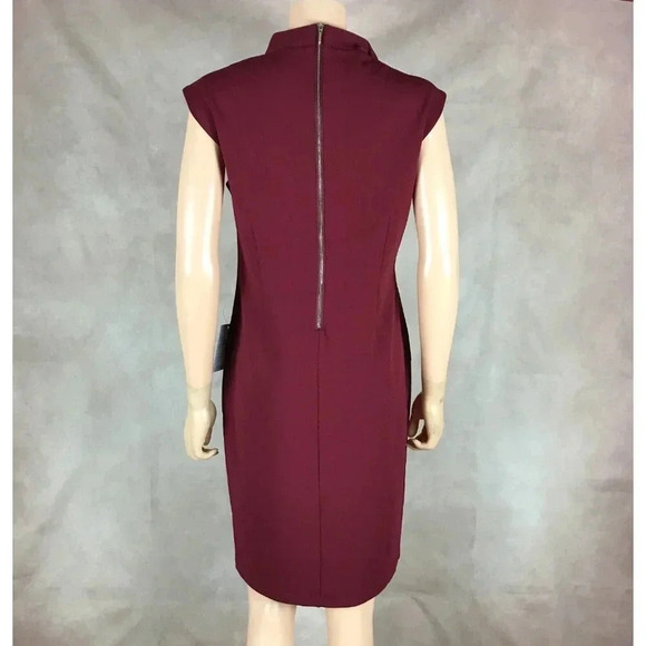 SPENSE Dark Red Cap Sleeve Structured Sheath Dress NWT 8 - Picture 10 of 10
